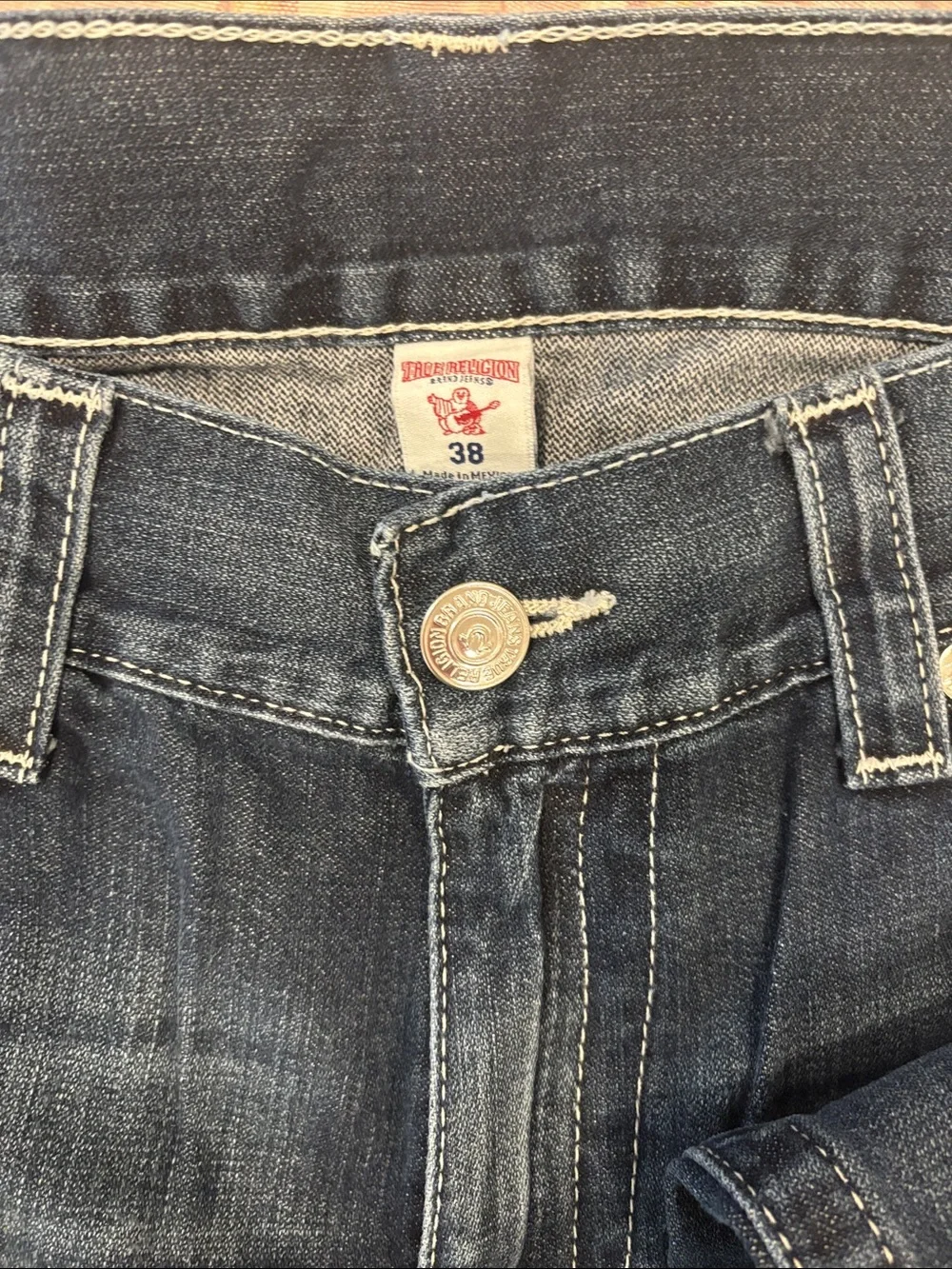 Vintage, Never Worn, True Religion Men’s Indigo Slim Straight Jeans